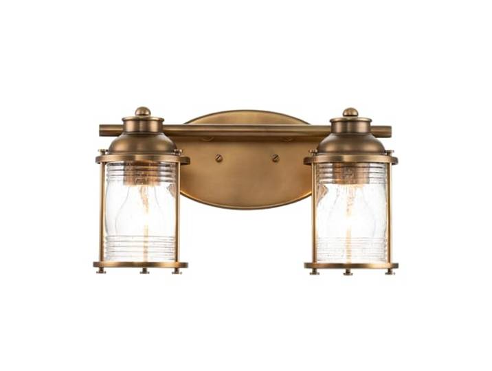 Elstead Kichler Ashland Wandleuchte Messing natur, IP44