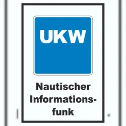 HB-Druck Nautischer Informationsfunk (mit Kanal) Schild A1 (594x841mm)
