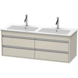 Duravit Ketho Waschtisch-Unterschrank KT643309191 127x47,5x48cm, 4 Schubkästen, wandhängend, Taupe