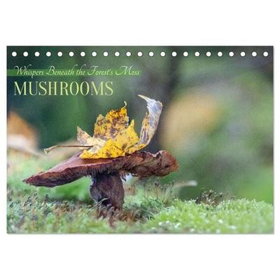 Whispers Beneath the Forest's Moss Mushrooms (Desk Calendar 2027 DIN A5 landscape), CALVENDO 12 Month DeskCalendar