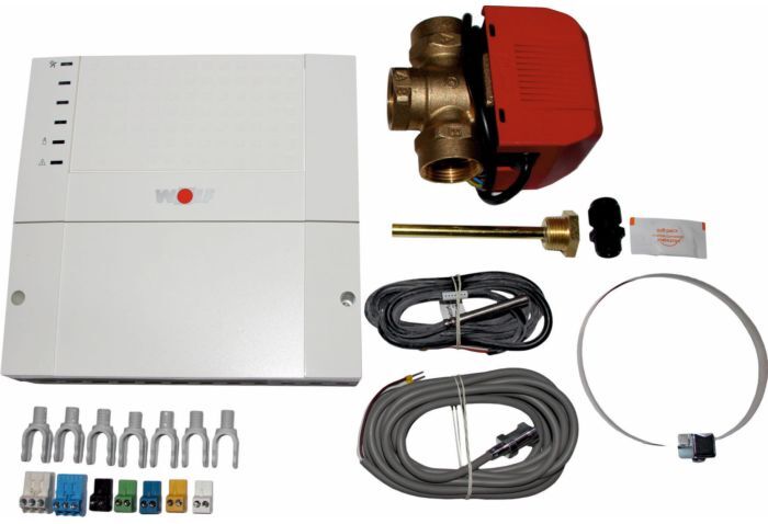 Wolf Rücklauftemperaturanhebungs-Set 2745925 zur Heizungsunterstützung, für Solar