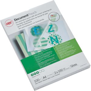 GBC Laminierfolien 3740306, DIN A4, 100 mic, glänzend, EZ-In, 100 Stück