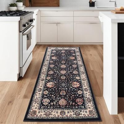 Superior Zadar Floral Washable Indoor Area Rug or Runner