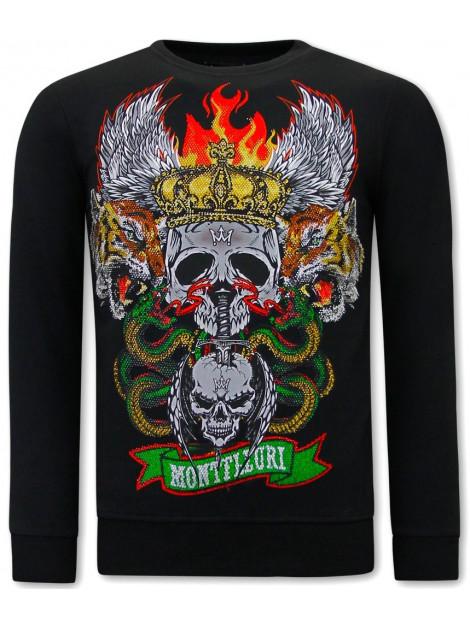 Montfleuri Sweater met print skull head