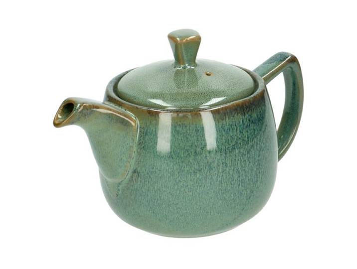 Theepot reactieve glazuur, steengoed, groen, 750 ml