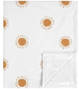 Sweet Jojo Designs Orange and White Boho Sun Baby Receiving Security Swaddle Blanket Pumpkin Retro Bohemian Gender Neutral