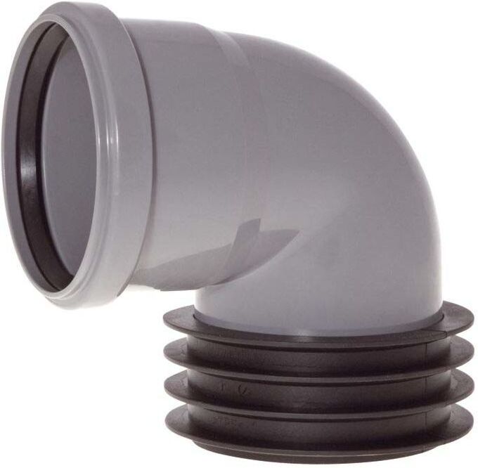 Airfit Winkel-Steckmuffe 112110WS DN 110 x 110, grau