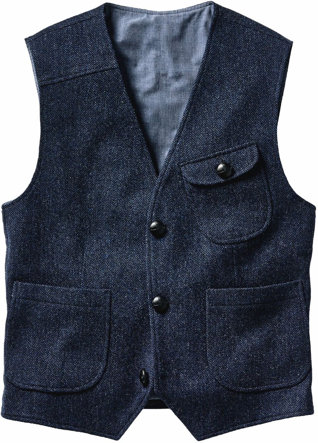 Mey & Edlich Portugiesische Tweed-Weste Blau 54