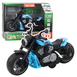 Batteriebetriebenes Spielzeugmotorrad mit Lichtern und Geräuschen, Blau