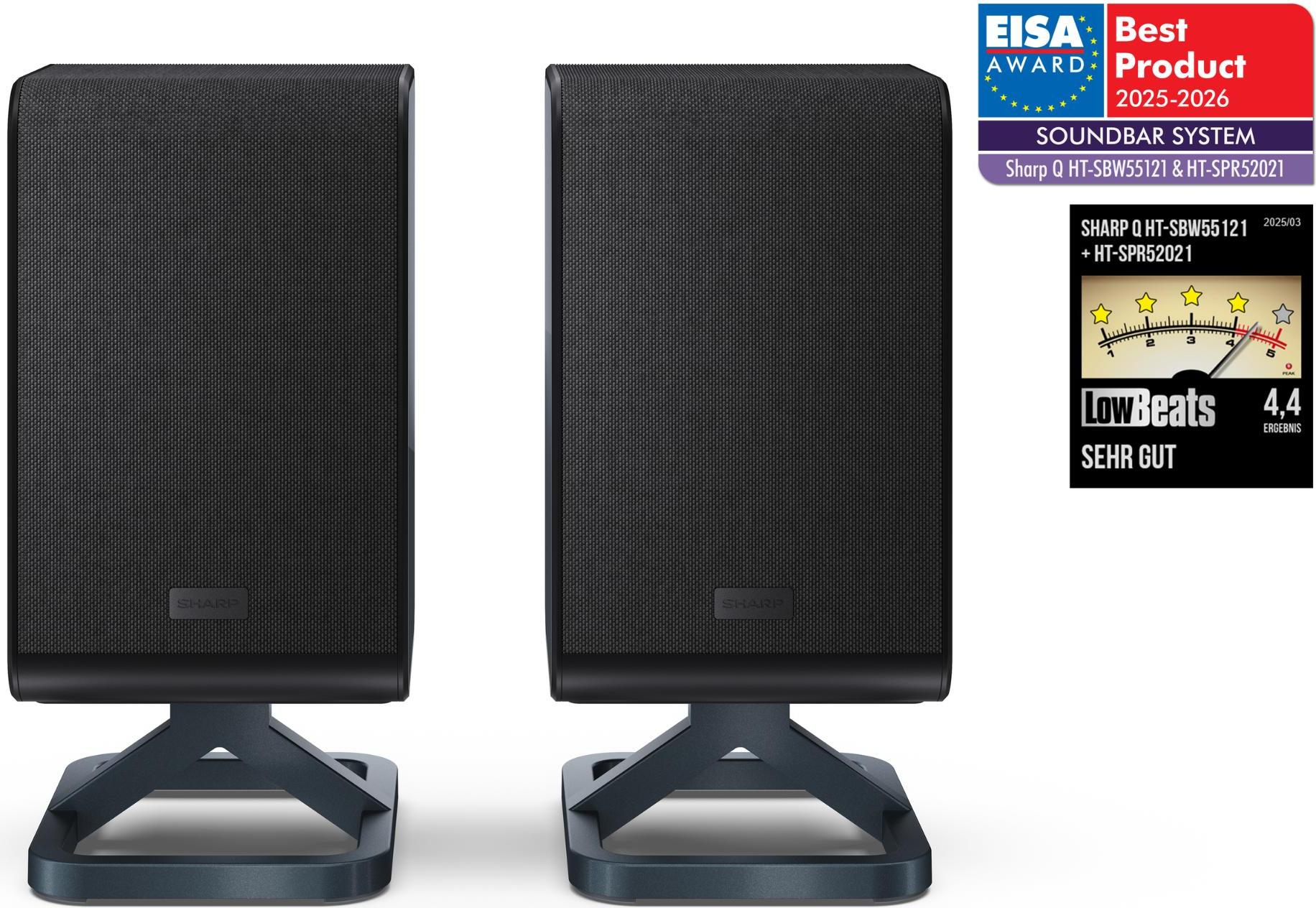Sharp HT-SPR52021(BK), 2.0.2 Kanäle, Kabellos, 66 W, Schwarz