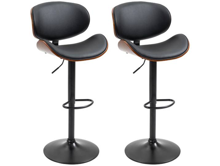 Jamb Barhocker Alicante Nuevo Schwarz höhenverstellbar, Metall, Kunststoff, 53x92x52 cm, Esszimmer, Barmöbel, Barhocker