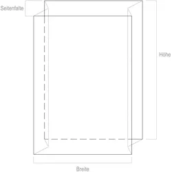 VEPATIM 2x Seitenfaltensack  600x400x2000 mm hoch transparent 70my