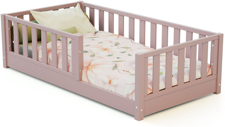 Harriet Bee Cot Bed / Toddler (70 X 140cm) Toddler Beds Montessori/Floor Bed Pink