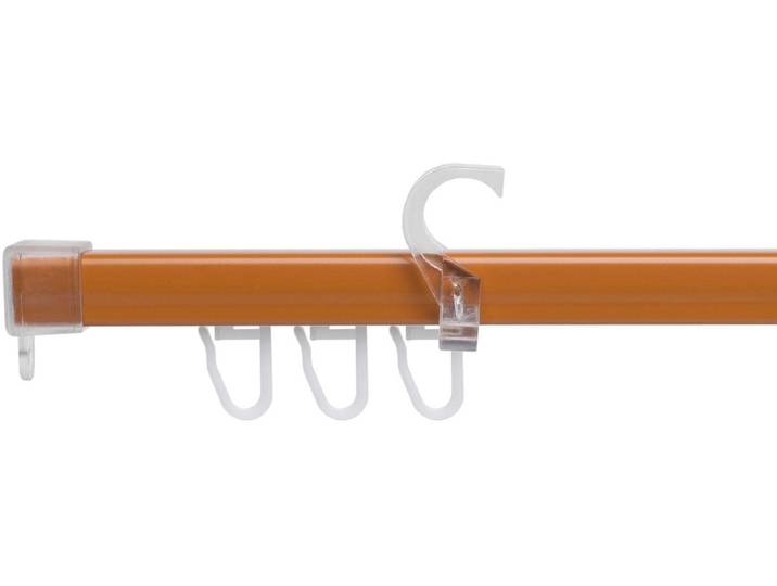 U-Schiene LIEDECO U-STORELAU01GS Gr. 5, braun (kirschbaum), B:1,95cm L:190cm T:1,6cm, Metall, Gardinenstangen, U-Schiene