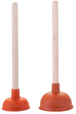 ASW Universal Ausgussreiniger Pömpel 220620 Saugglocke, 140 mm, mit Holzstiel 35 cm, Gummi