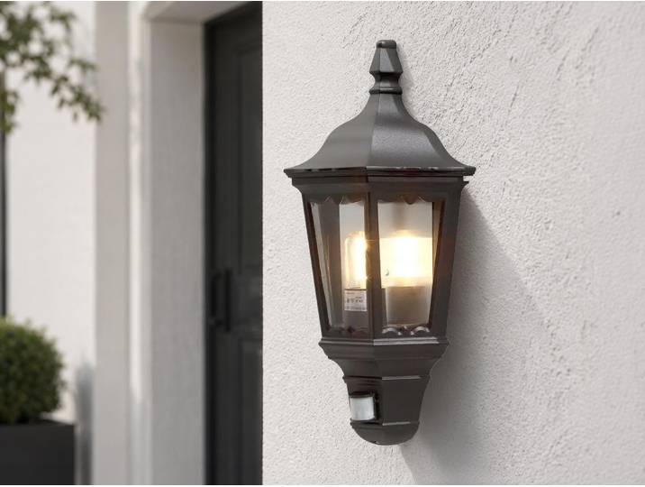 Konstsmide Firenze Bewegungsmelder schwarz lackiertes Aluminium, klares Glas 7230-750