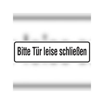 Hinweisschild, Bitte Tür leise schließen, 70 x 240 mm, Folie - 240x70 mm Folie selbstklebend