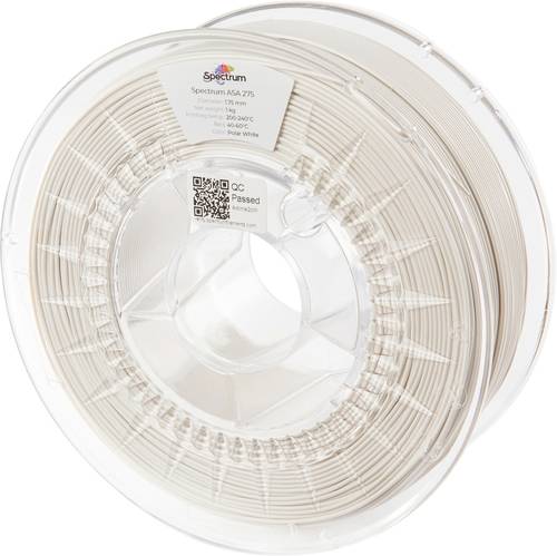 Spectrum Filaments 80307 ASA 275 POLAR WHITE Filament ASA schlagfest, witterungsbeständig, UV-beständig 1.75mm 1000g Polarweiß