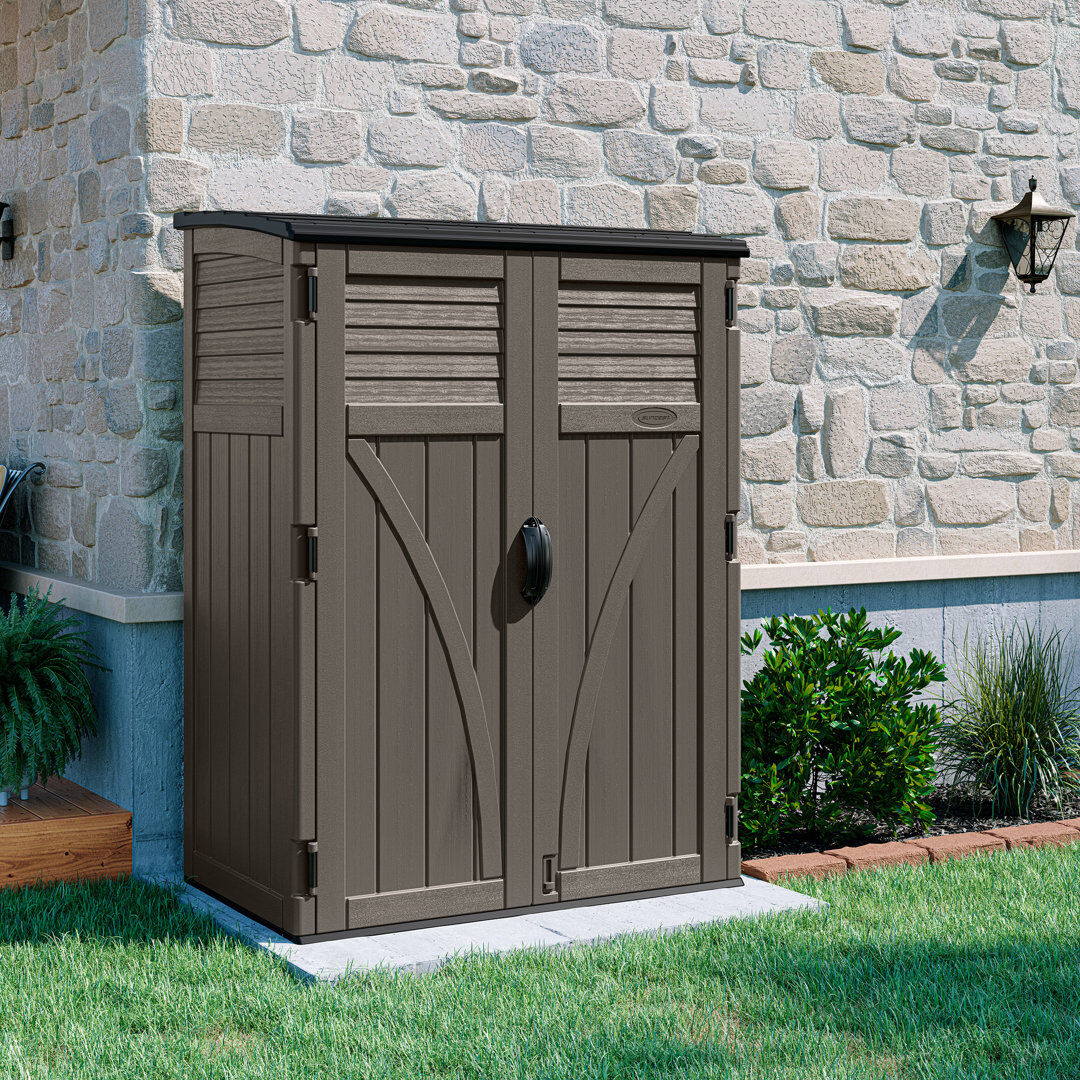 Suncast Aston Large Storage Cabinet Grey 135cm W X 83cm D X 182cm H