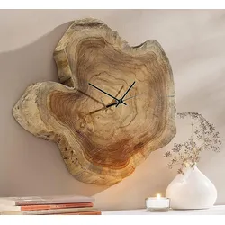 Wanduhr aus Teakholz