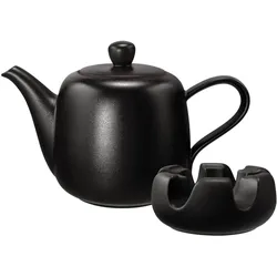 KANNE MIT STÖVCHEN Liberty Velvet Black schwarz 1,6 l