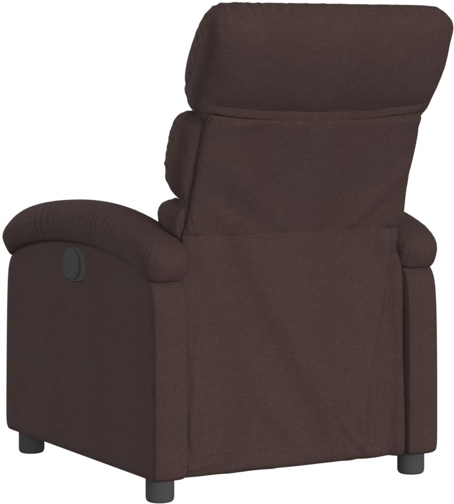 vidaXL Fauteuil inclinable Marron foncé Tissu