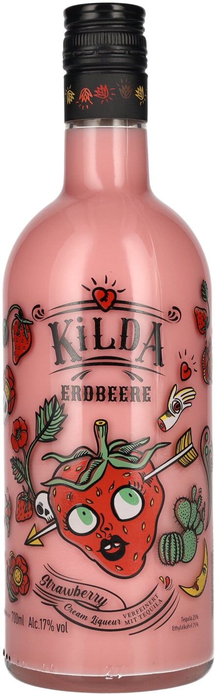 Kilda Tequila Cream Liqueurs Kilda Erdbeere Cream Liqueur 17% Vol. 0,7l