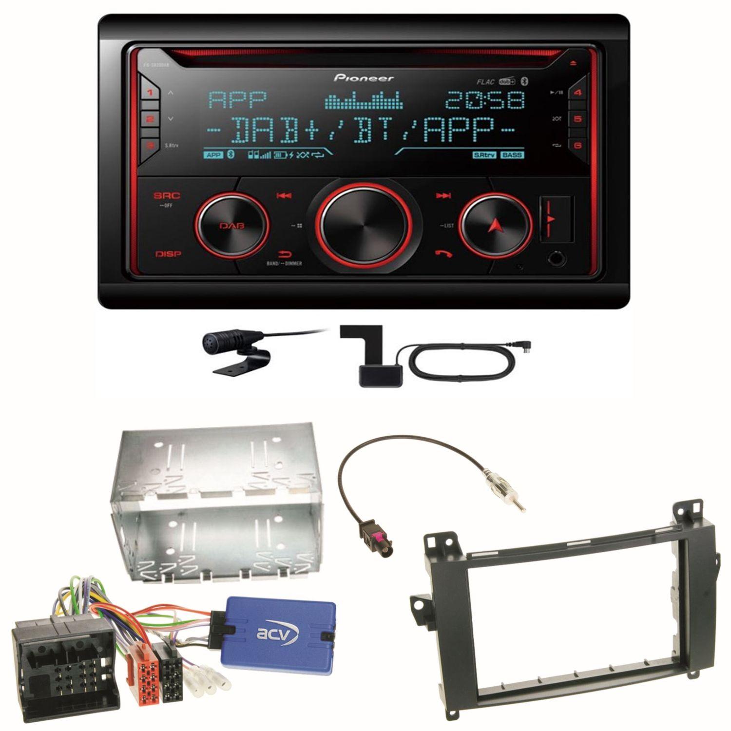 Pioneer FH-S820DAB DAB+ Bluetooth FLAC CD Einbauset für Mercedes Viano Vito W639