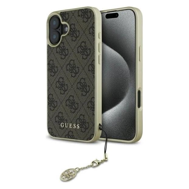Guess GUHCP16MGF4GBR iPhone 16 Plus 6.7" brązowy/brown hardcase 4G Charms Collection (Apple iPhone 16 Plus) (GUE004139-0)