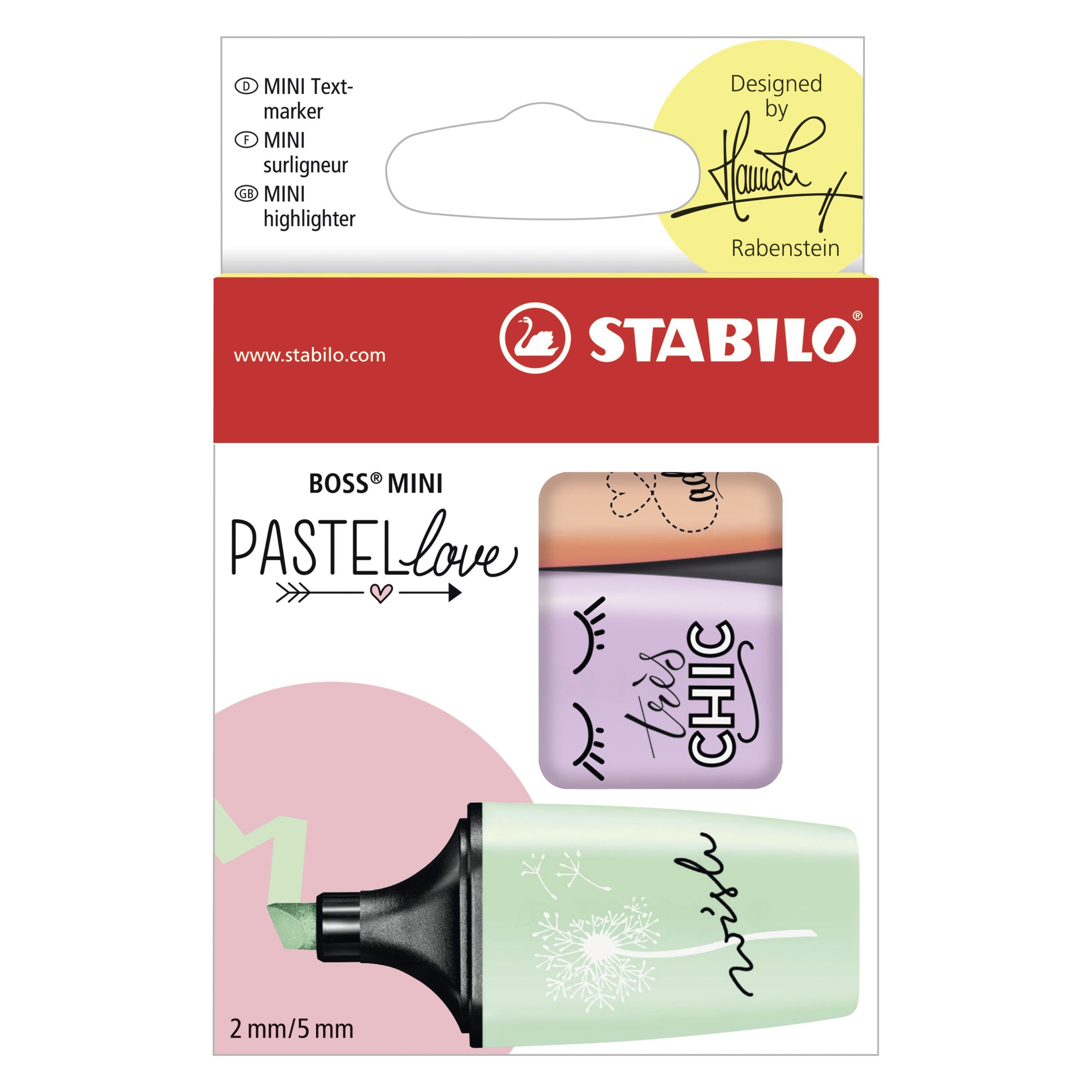 Stabilo BOSS MINI Pastellove Textmarker (3x) (07/03-47)