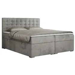BOXBETT SUSAN 200/200 Hellgrau Velvet - H3