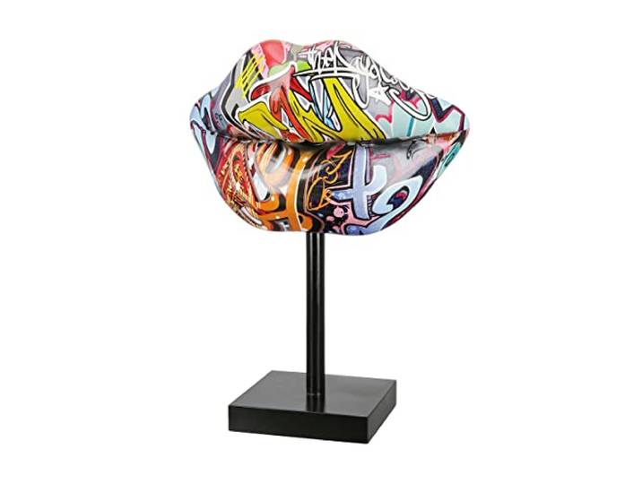 Casablanca Deko Sculpture Baiser au Design Street Art - en résine - Accessoire Décoration Salon Cadeau - Hauteur 26 cm