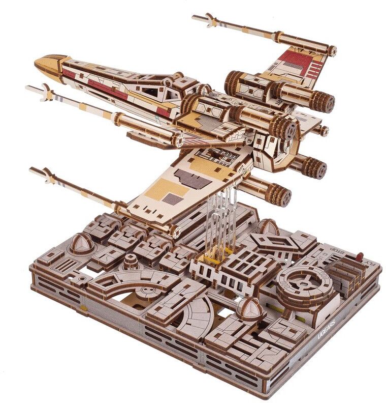luke skywalker x-wing starfighter Puzzle 3D mécanique en bois - Ugears