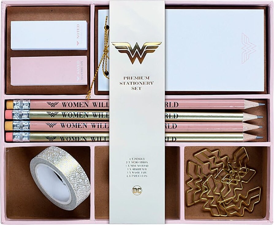 DC Comics Wonder Woman schrijfwarenset voor dames, meerkleurig