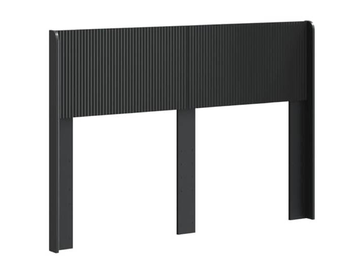 Makastle Kopfteil Schwarz PB 141,5 x 7 x 100 cm Vertikales Latten-Design