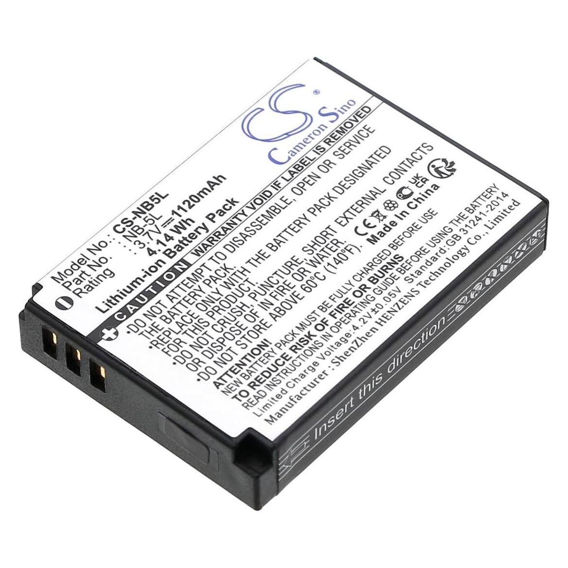 CS Cameron Sino Battery for Canon NB-5L (Kamera Akku) (CS-NB5L)