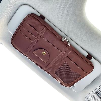 Auto-Sonnenblenden-Organizer, Auto-Zubehör-Dokumentenhalter, Auto-Innenzubehör-Taschen-Organizer – Auto-LKW-SUV-Registrierung Aufbewahrungstasche für Versicherungen, mit Netz-Doppelreißverschluss