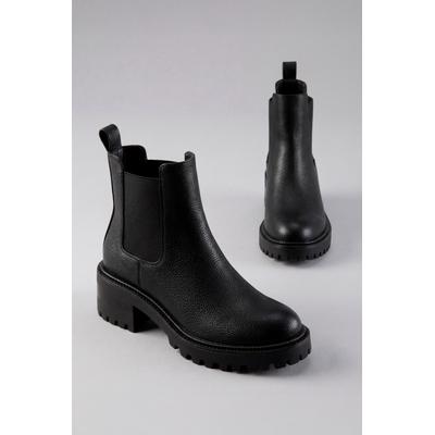 Chelseaboots ANISTON SHOES, Damen, Gr. 41, Textil, schwarz, Lederimitat, Schuhe Chelseaboots, Stiefelette, Schlupfboots, Stretcheinsätze - NEUE KOLLEKTION