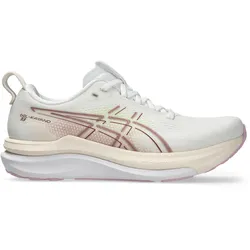 Asics Damenlaufschuhe Gel-Kayano 33, White/Hazy Lilac - Weiss/Orange / 42
