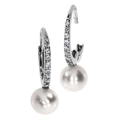 Paar Creolen OSTSEE-SCHMUCK "Ostsee-Schmuck Creole Tabby Creole Tabby", weiß, Ohrringe, Damen, 9 x 1,5mm, Silber 925 (Sterlingsilber)