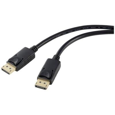 Renkforce DisplayPort Anschlusskabel DisplayPort Stecker, DisplayPort Stecker 1.00 m Schwarz RF-5245266 4K UHD DisplayPort-Kabel