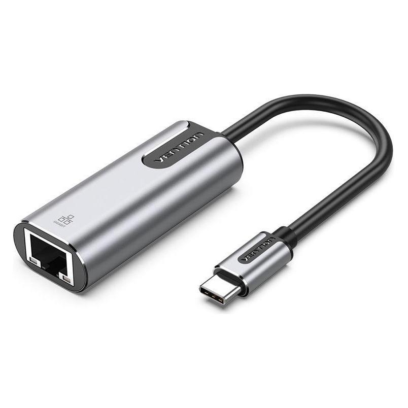 Vention USB-C to Gigabit Ethernet Adapter 0.15M Gray Aluminum Alloy Type (RJ45, USB-C, RJ45 Gigabit Ethernet (1x)) (CFNHB)