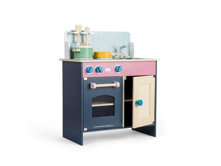 Bigjigs Toys Simply Scandi Spielküche – Holzspielset mit 4 Utensilien