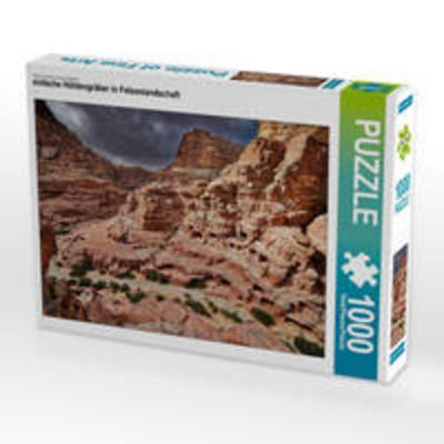 CALVENDO Puzzle einfache Höhlengräber in Felsenlandschaft | 1000 Teile Lege-Größe 64x48cm Foto-Puzzle für glückliche Stunden