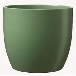 Übertopf Pflanztopf Blumentopf -Basel- matt seidig moosgrün H 13 x Ø 14 cm