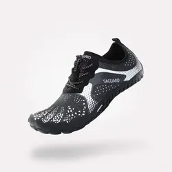 Saguaro Barfußschuhe Chaser Fast I - Dunkelschwarz 46