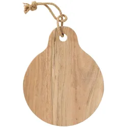 IB Laursen Akazienholz Schneidebrett rund mit Juteseil, 20 x 25 cm