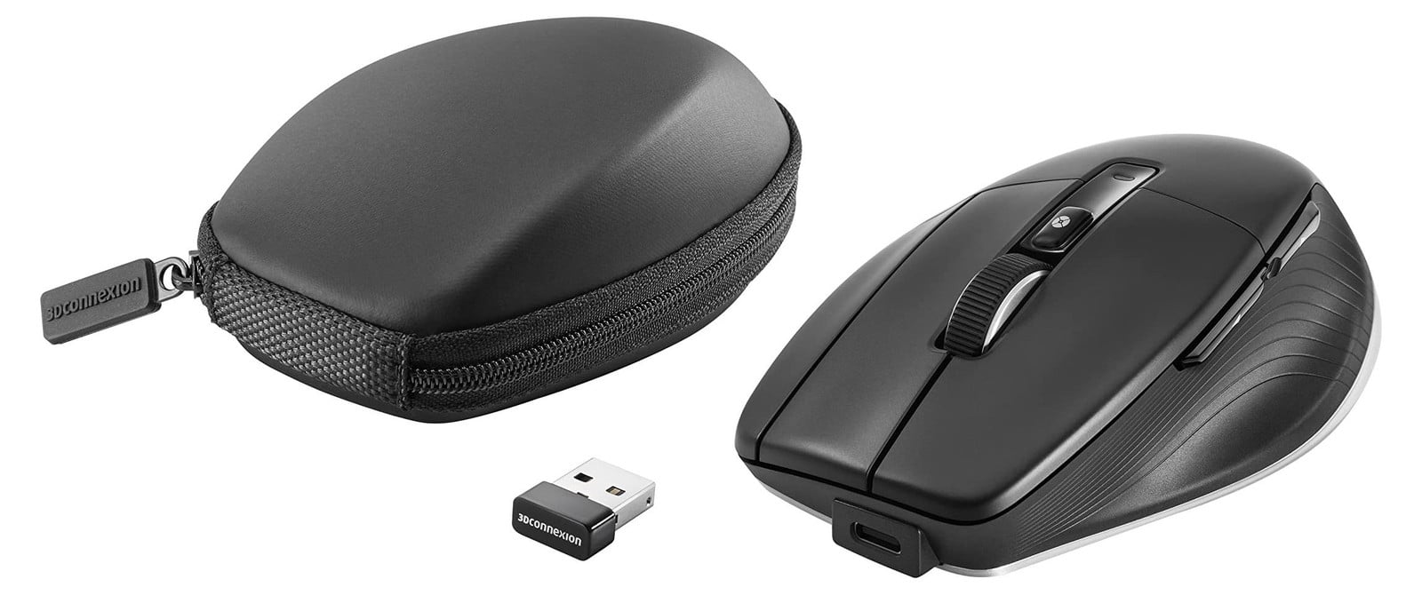 3Dconnexion CadMouse Pro Wireless ergonomische draadloze muis met 7 knoppen, Bluetooth en 2.4 GHz USB-ontvanger