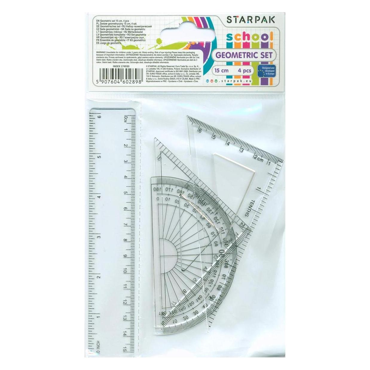 Starpak Geometrisches Set aus 4 Elementen, 15 cm (15 cm, Kunststoff) (40952838)