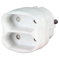 Kopp 174102001 Euro-Adapter Anschluss KS 2x2,5A 250V arktis-weiß